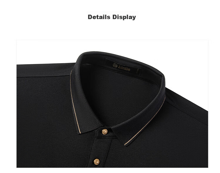 Aidengbao Summer Short-Sleeve Polo Shirt for Men, Embroidered Business Commute Collared Polo T-Shirt, Navy Blue 01175/92A (XL) 20