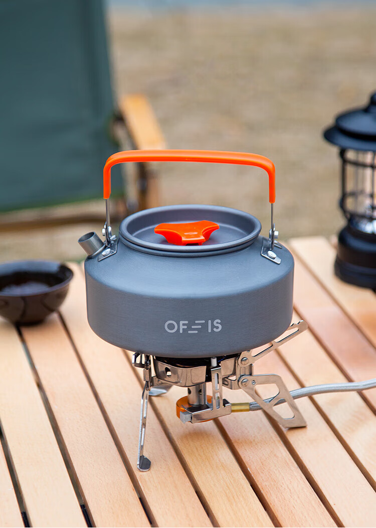 OFEIS Outdoor Cookware Three-In Teapot Frying Pan Camping Stove Set, Ultra-Light Aluminum Alloy Pot Set (10-Piece Set) 13