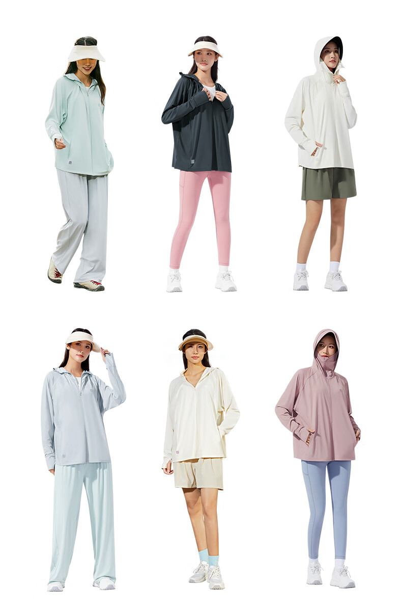 TECTOP Outdoor Sun Protection Jacket for Women, UV-Resistant Summer Breathable Hiking Coat 2422102FS Women's Model Fuyue White M 16