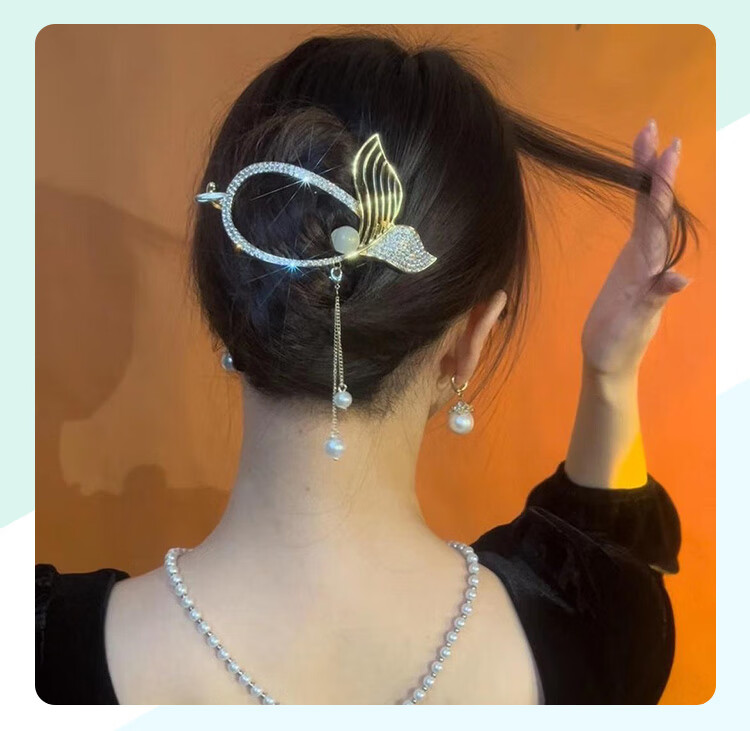 CHIMERA [You'll Always Have Me] Fish Tail Hair Clip, High-End Hairpin, Back of Head Twist Clip, Hair Accessory, Birthday Gift for Wome 21