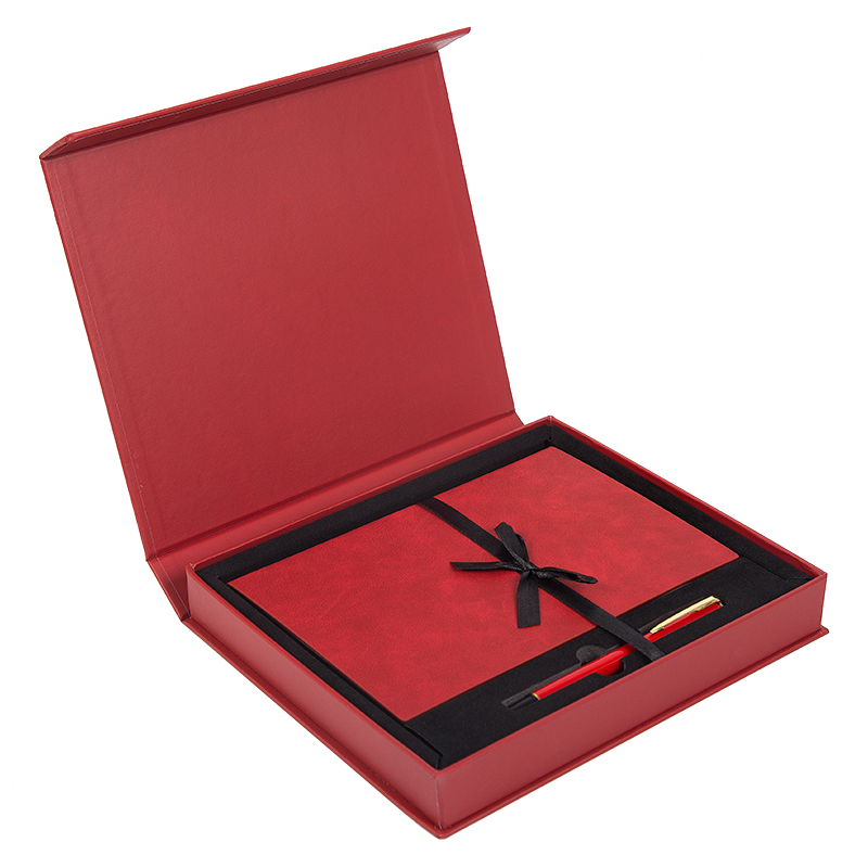 Faramon Notebook Gift Box Set, Journal Business Gift Set, Meeting Notebooks, Customizable, Red