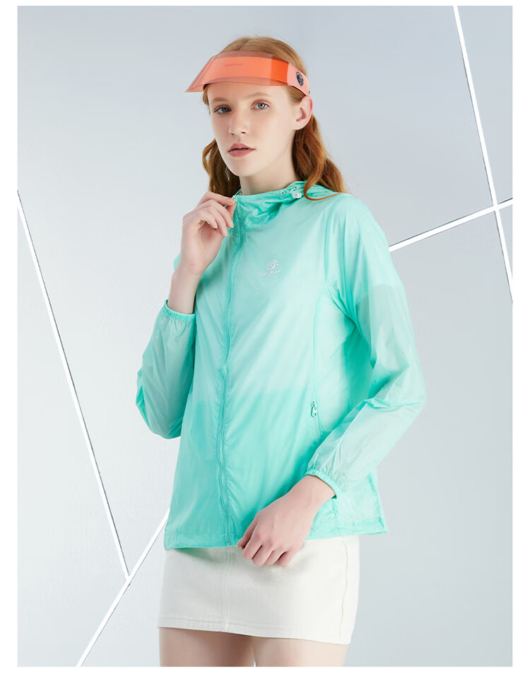 TECTOP Breathable Skin Coat, Water-Repellent Quick-Dry Windbreaker, Women's Pink S 36