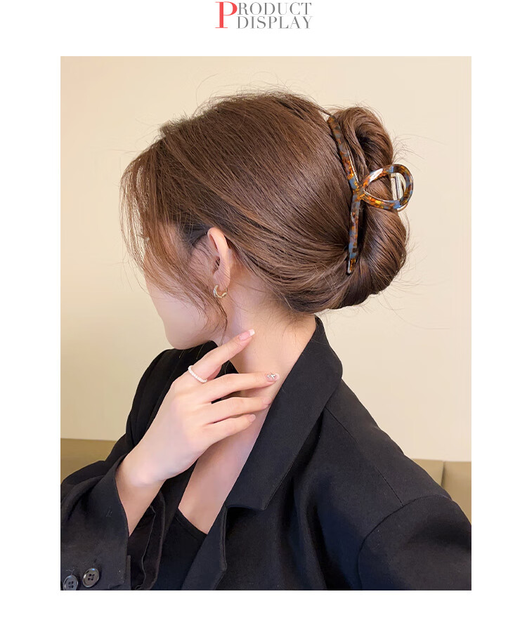 CHIMERA Simple Acetate Board Shark Clip High-End Hairpin Hair Claw Clip for Back of Head, Bun Maker, Women's Mid-Autumn Festival Gift 5