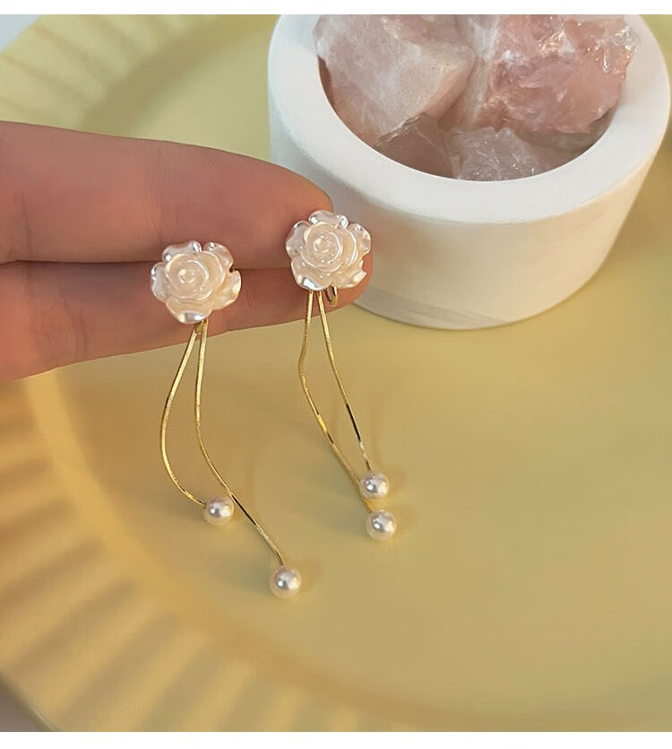 Dijing S925 Silver Full Body Earrings for Women, No Piercing Required, Practical High-End Elegant Bone Earrings Set, No Hole Ear Rings, No Need to Get Ear Piercings 8