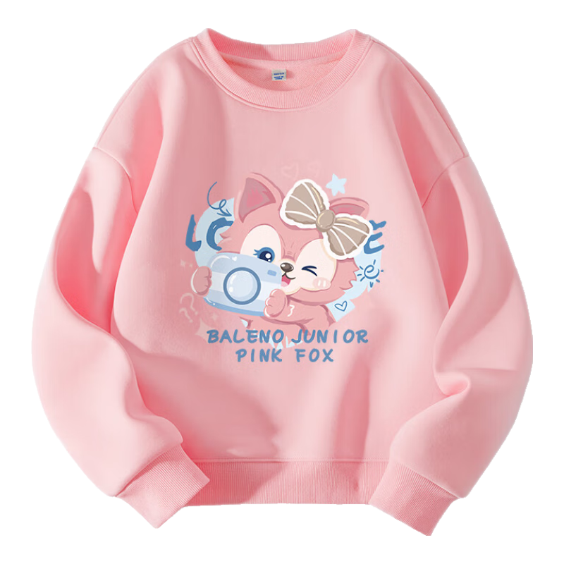 Baleno Girls' Sweatshirt, Spring And Autumn 2026 Style, Trendy Round Neck Top for Girls, Casual Sportswear for Childre