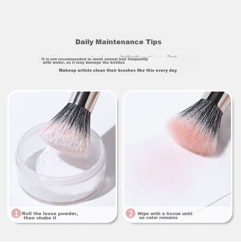 Goood 8501 Extra-Large Wool Blush Brush, Color Brush, Makeup Brush, Highlighter Brush, Powder Brush (Professional Single Brush for Beginners, Makeup Tool with Protective Sleeve) 8