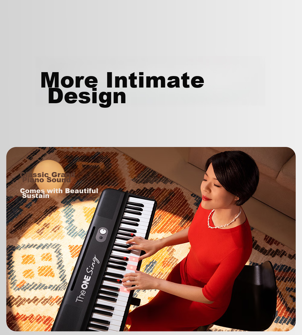 The ONE Langlang Endorsed Sing Automatic Gear Intelligent Piano for Beginners, Electronic Keyboard, Portable Piano, White 12
