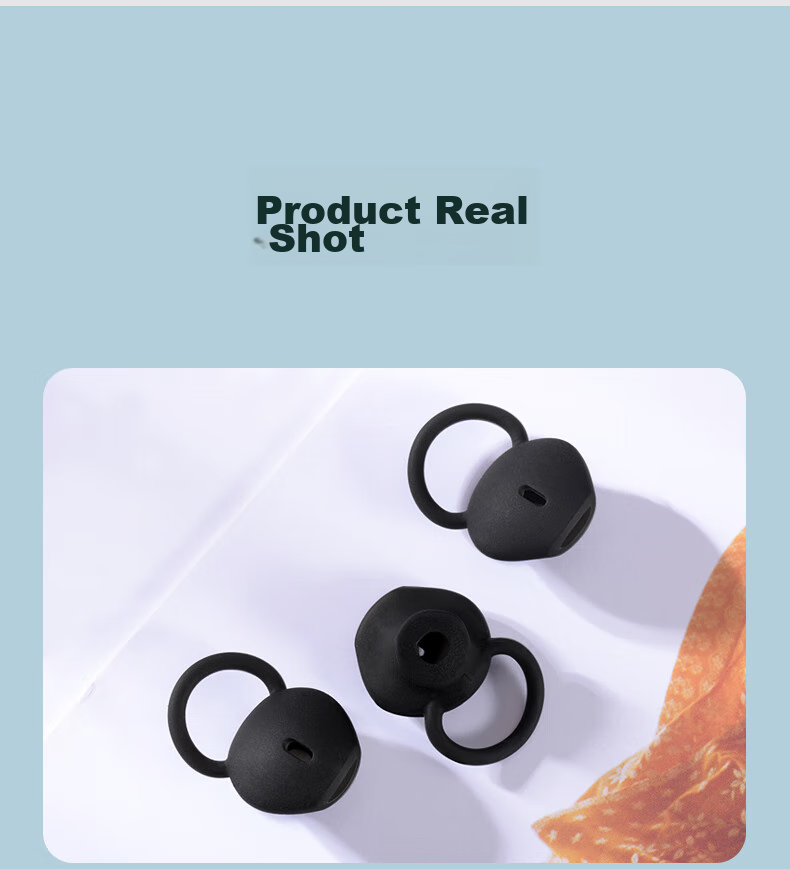 Masentek ES25 Ear Tips Compatible with Huawei B5/B3/B2/B6/B7 Band, HUAWEI Silicone Ear Covers, Sports Anti-Slip Anti-Drop Accessories, Black Medium Size, 1 Pair 9