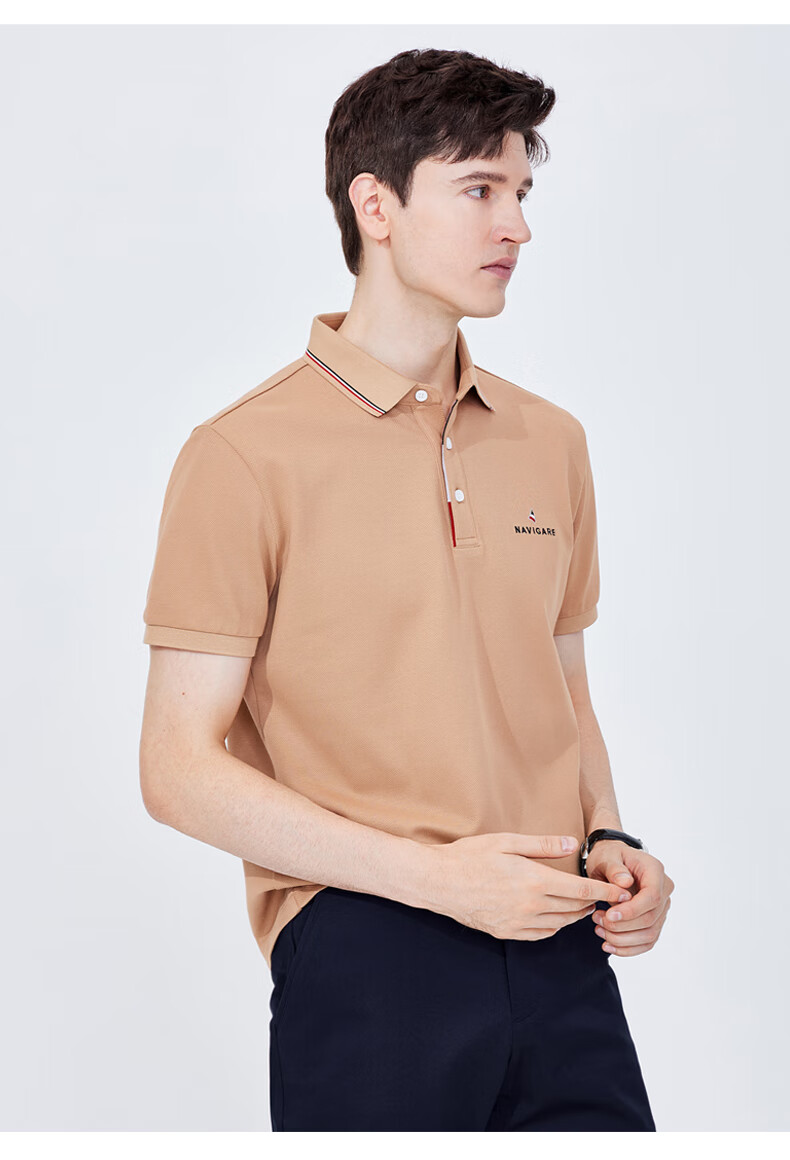 Navigare Men's Sweat-Free Short-Sleeve Commuter Casual Polo Shirt with Collar, 1325524566 18