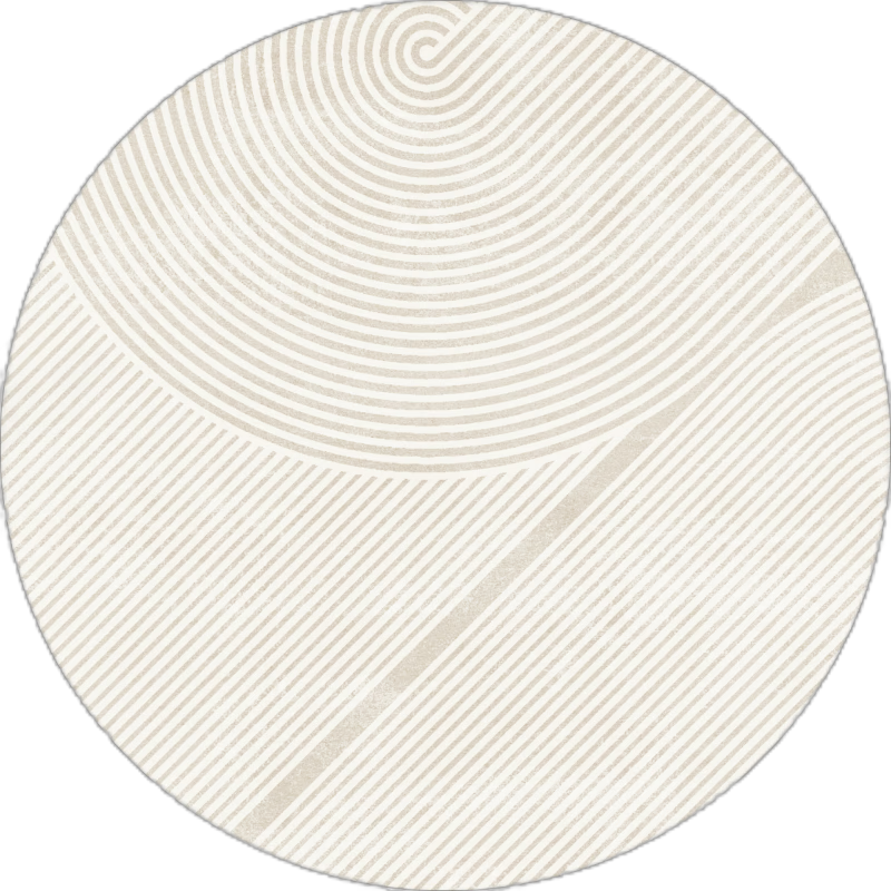 Qimian Round Carpet, Bedroom Non-Slip Bedside Rug, Huaguang, 120*120cm