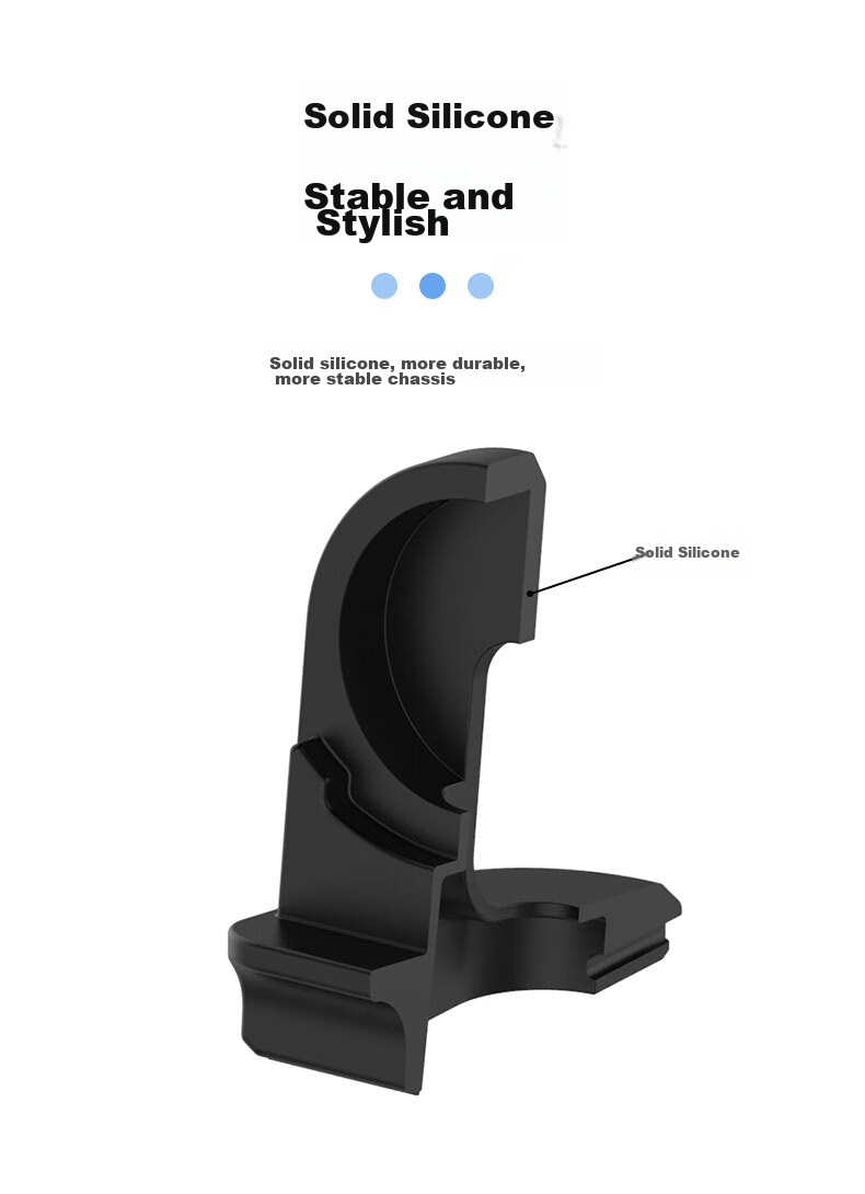 KMaxAI Wireless Charger Stand for Huawei GT 6/5, Compatible with Watch 4/3/2 Pro, Silicone Base for 46/42/41mm Watch, USB Charging Cable Tray, White 5