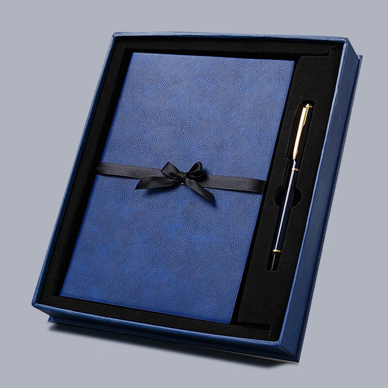 Faramon Notebook Gift Box Set, Business Stationery Set, Meeting Notebooks, Customizable, Blue