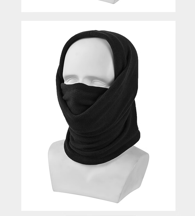 FOREVER Neck Gaiter for Men And Women, Winter Outdoor Warmth, Autumn And Winter Thickened Fleece Pullover Neck Warmer, Black 11