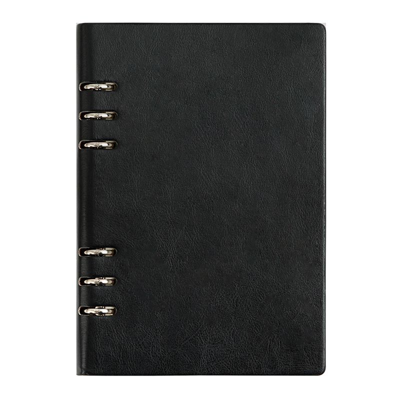Faramon A5 Loose-Leaf Notebook, B5 Business Journal, Detachable Loose-Leaf Notebook, Stationery, Thickened Diary, Customizable Logo for Businesses, B5-Black