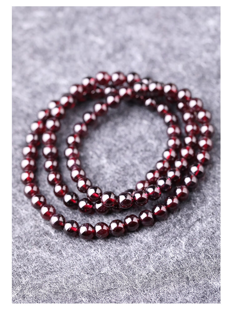 Fenghuangniepan Natural Premium 6mm Garnet Bracelet, Multi-Layer Crystal Beaded Bracelet, Practical High-End Mother's Birthday Gift for Girlfriend 5