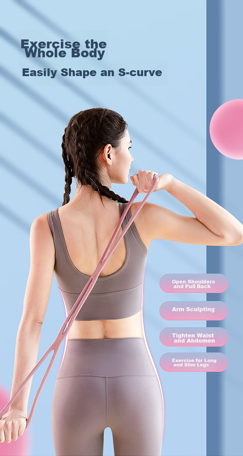 Li-Ning Figure-Eight Resistance Band [Professional Upgraded Version], Pulling Rope Stretch Band, Figure-Eight Elastic Band, Shoulder Fitness Equipment for Wome 4