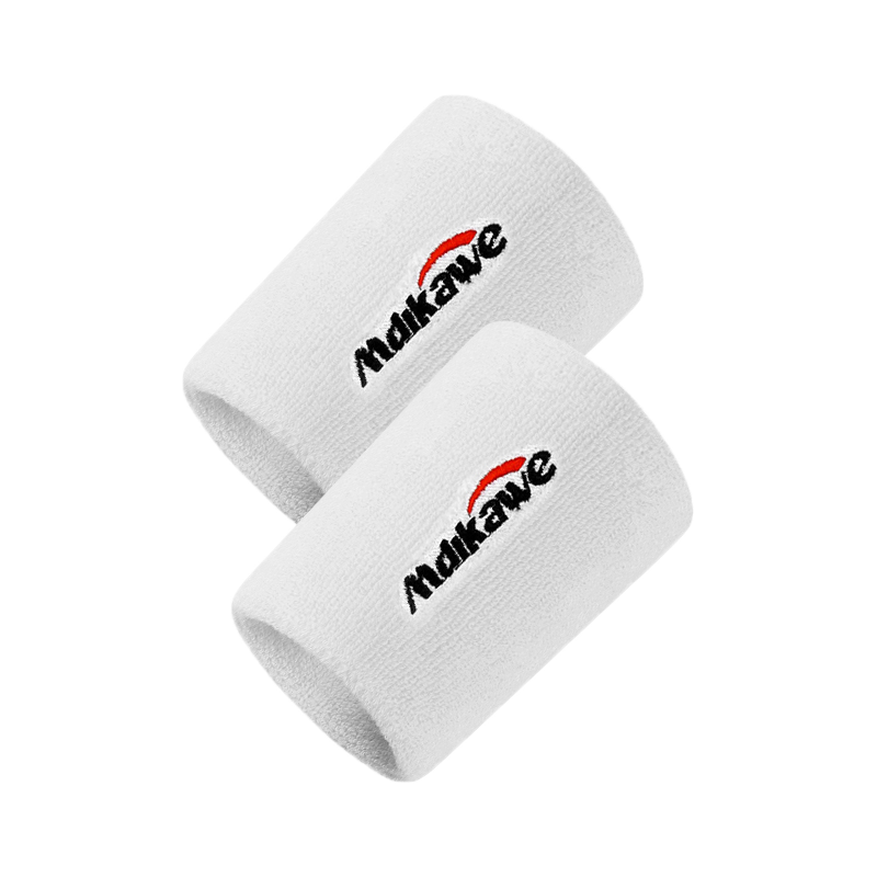 Mdikawe [Two-Pack] Wristband for Men And Women, Sports Fitness Sweat-Absorbing Sprain Protection Hand Guard Basketball Badminton Sweat-Wiping White