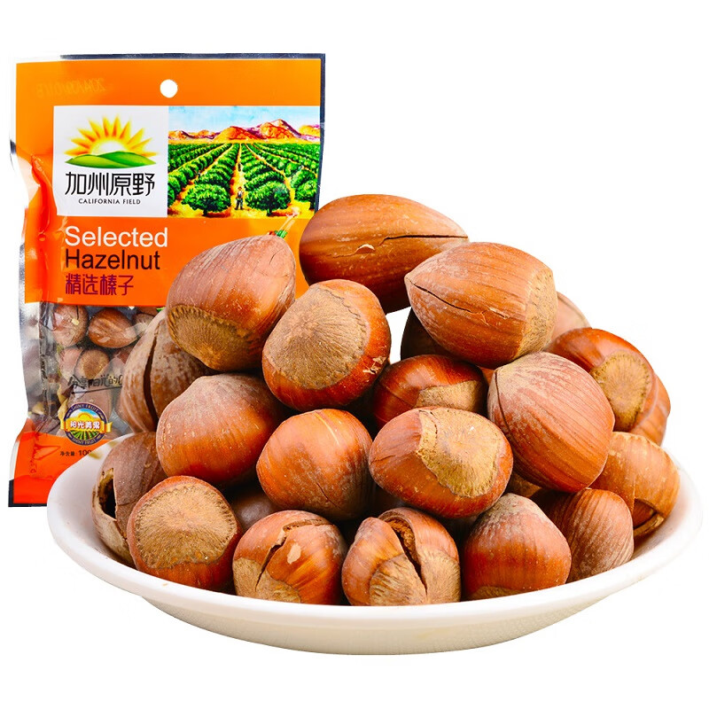 加州原野精选榛子228g/袋 坚果炒货京东自营年货东北特产休闲办公小零食
