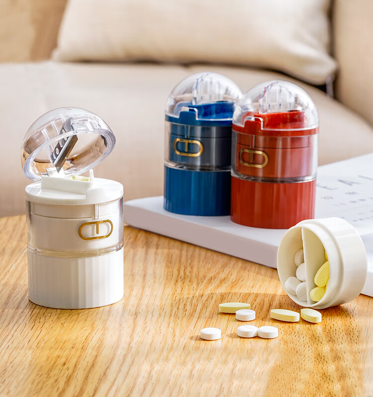Banzheni Pill Cutter, Pill Box, Quarter And Half Precision Pill Splitter, Portable Mini Pill Organizer, Seven-Day Storage Box 4