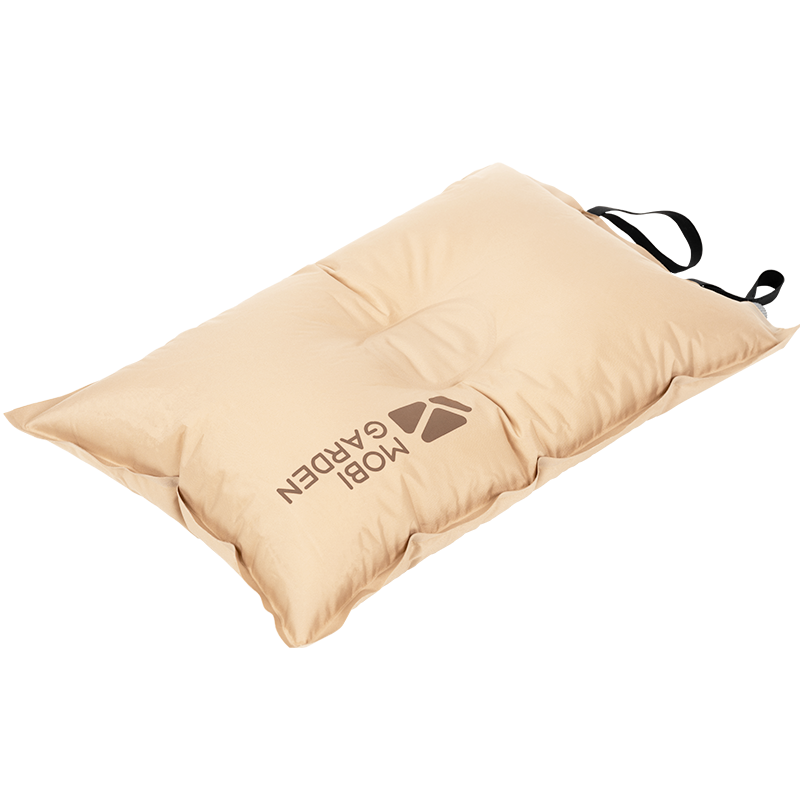 MOBIGARDEN Automatic Inflatable Pillow, Travel Pillow, Portable Comfortable Nap Camping Pillow, NXL1534002, Warm Sand Color