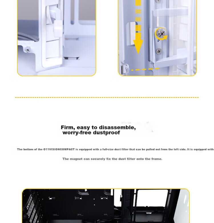 LIANLI Bao Haosuo O11 Vision Compact Seaside View Desktop Computer Case, White / Three-Sided Glass / Mid-Tower Case / ATX 17