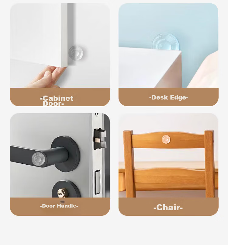 Guangduola Door Handle Anti-Collision Sticker, Silicone Anti-Bump Pad, Refrigerator Door Back Cabinet Door Wall Anti-Collision Device, Silent Barrier 7