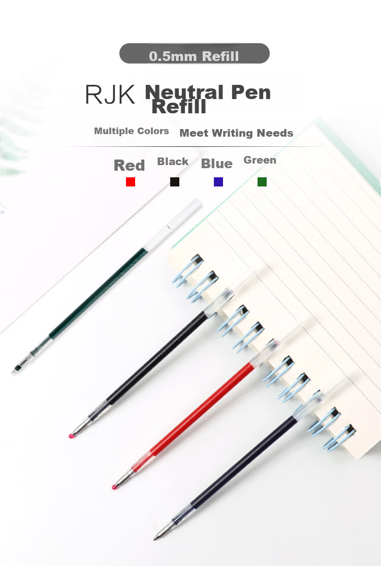 ZEBRA Gel Pen Refills (Compatible with J3J2/SJ2/JJZ68), 0.5mm Bullet Tip, Multifunctional RJK Black, JK-0.5 Refills, Pack of 10 1