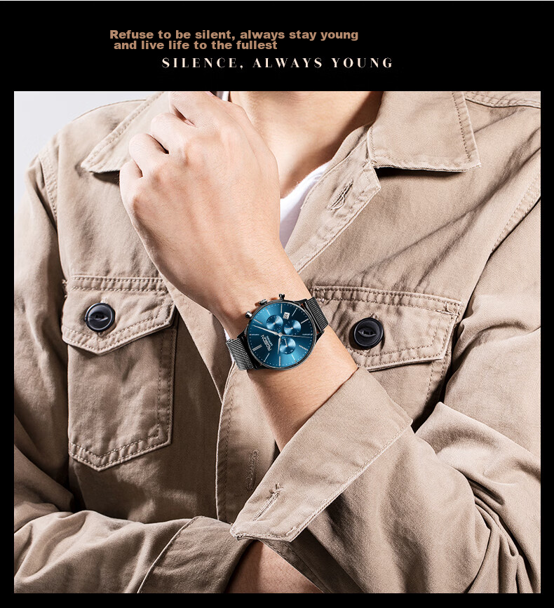 ROSDN True Diamond Series Classic Versatile Men's Waterproof Watch Top Brand Birthday Gift for Boyfriend 9