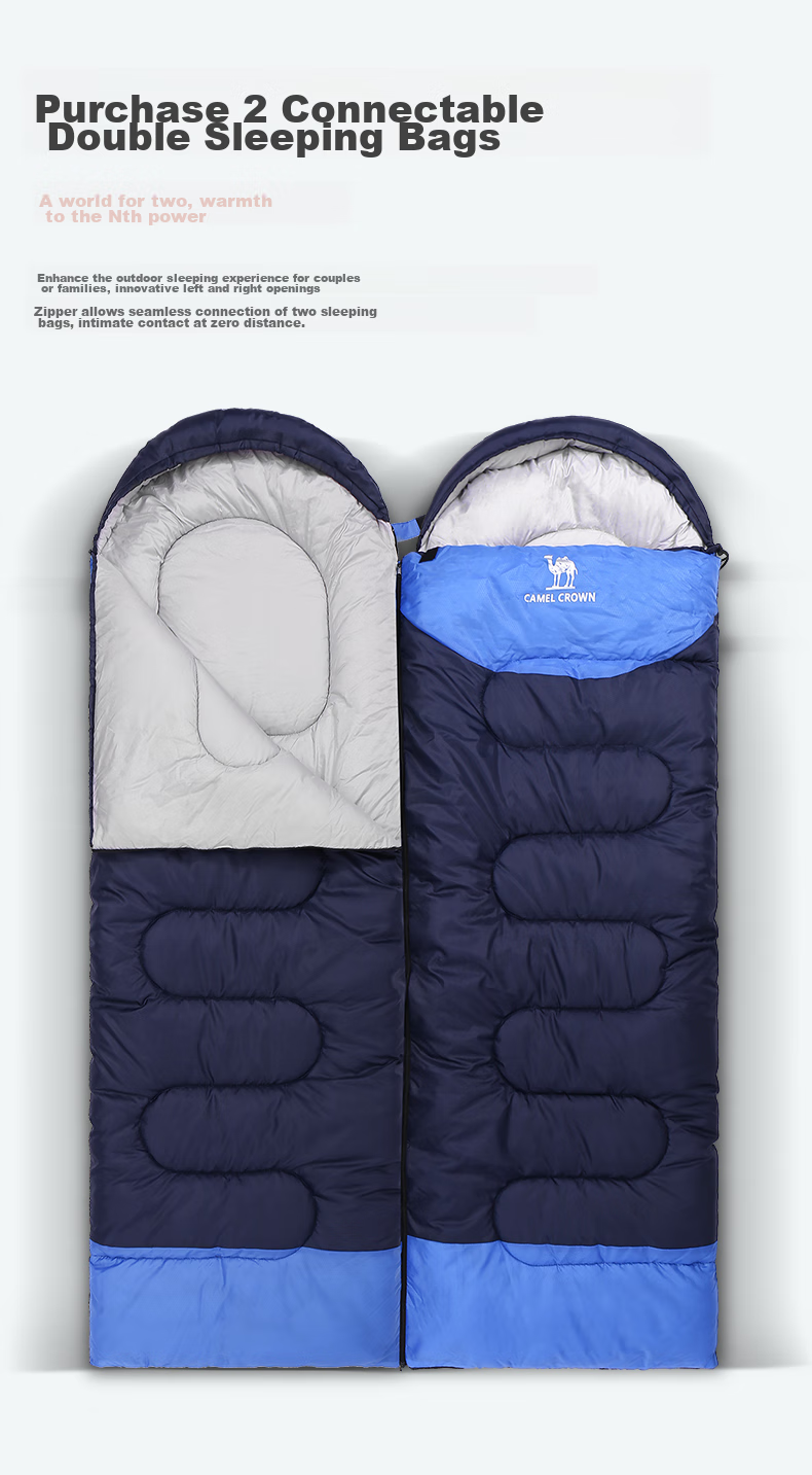 CAMEL Outdoor Sleeping Bag, Camping Adult Thickened Warm Cold-Resistant All-Season Model, Single Man Winter Double A8W03009 3