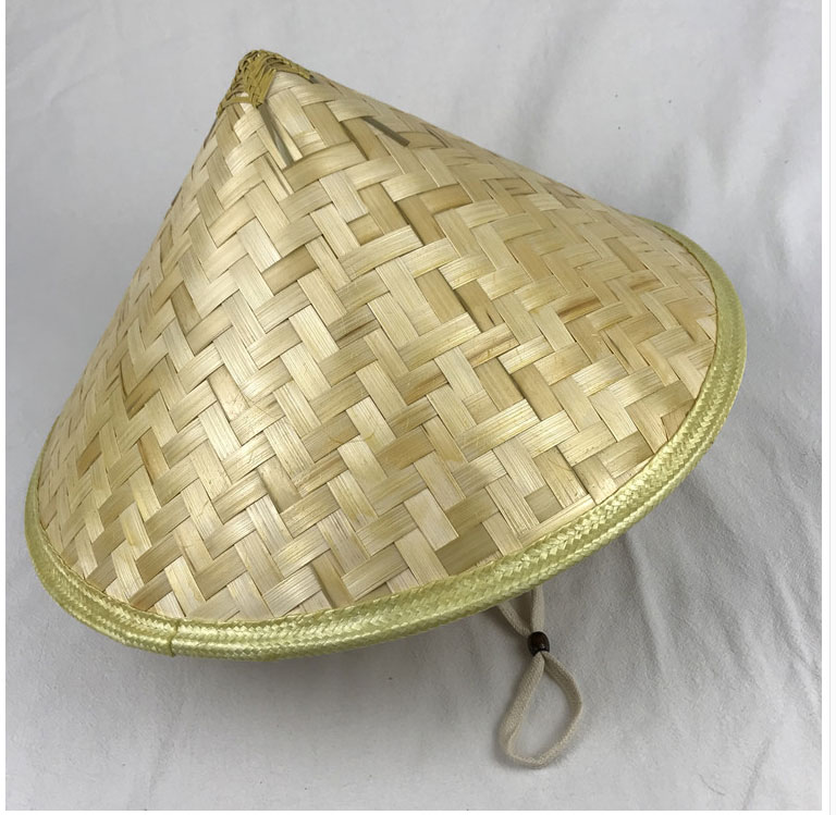 homeglen 斗笠帽子竹编大檐遮阳草帽钓鱼帽 光板43cm