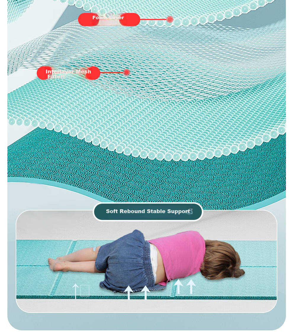 PROIRON Puli'ai Yoga Mat, Foldable And Portable, Non-Slip, for Students' Nap Time, Suitable for Men And Women, Fitness, Shock-Absorbing Floor Mat, Brow 3