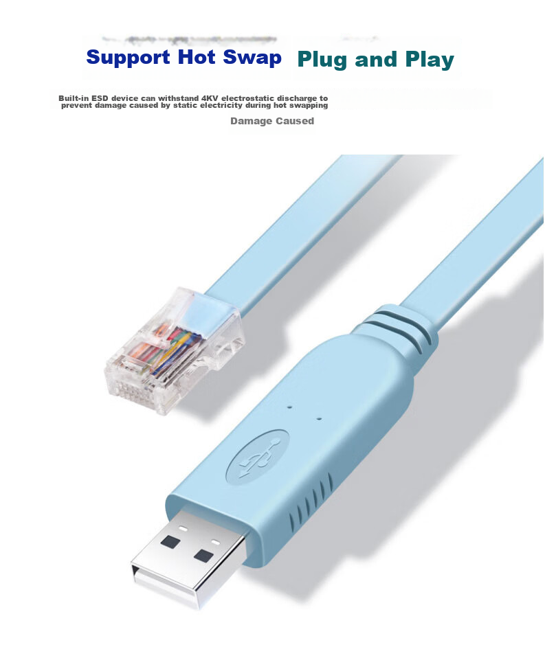 KSRGB USB to Console Debug Cable, H3C Configuration Cable for Tenda H3CTP-LINK Switch Router, 3 Meters (PL2303 Chip), KS-D 9