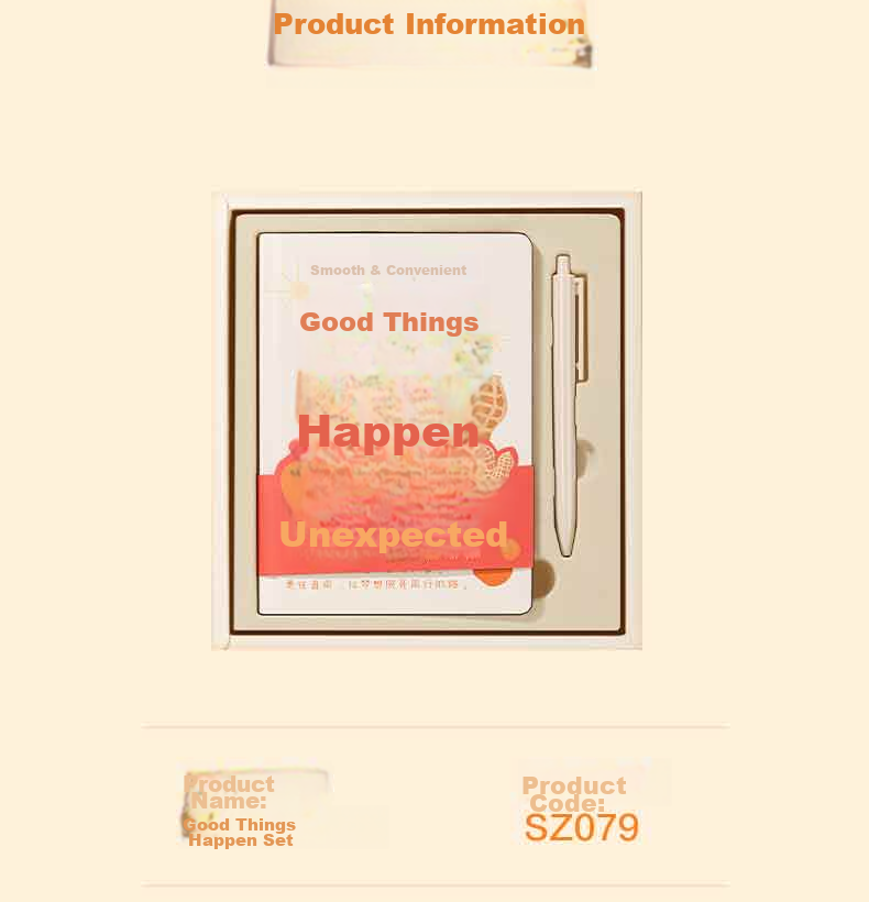 Deli Notebook Gift Box, Good Things Happen Journal Notebook Gift Set, Birthday Gift, Graduation Season SZ079 11