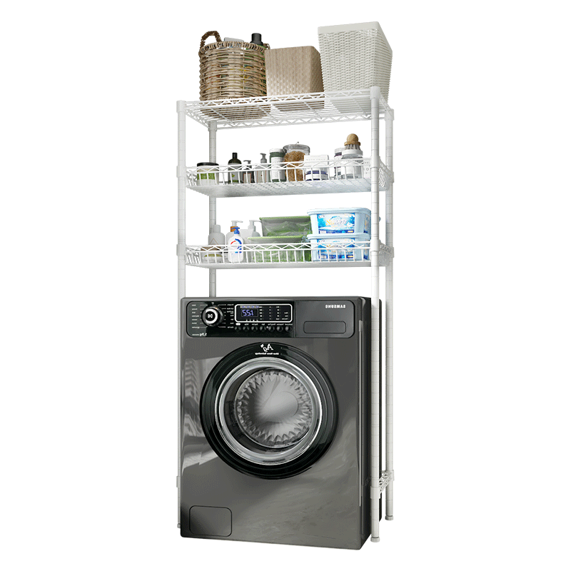 Chuanjing Washing Machine Storage Rack, Balcony Drum And Impeller Top-Loading Washer Shelf, Bathroom Storage Rack
