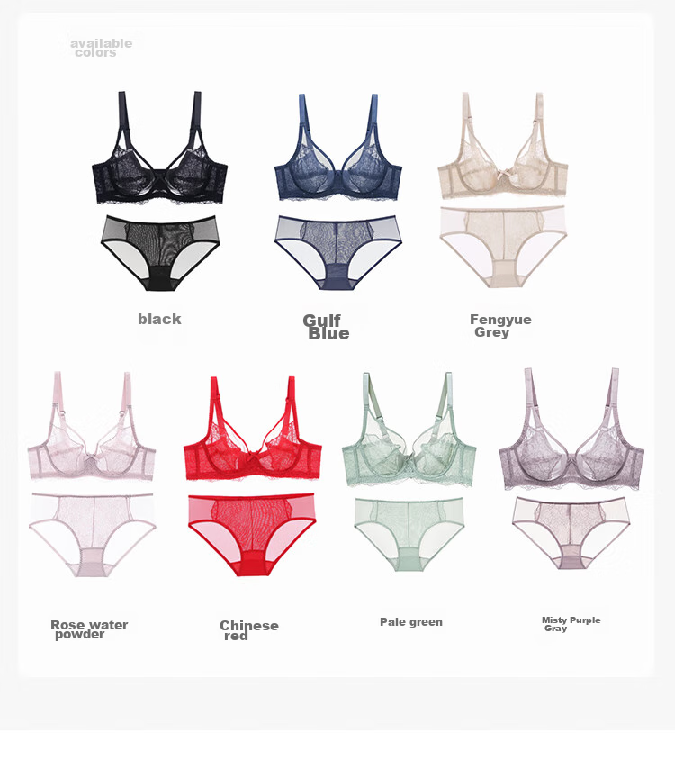Ordifen 26 New Style Bra, Minimizing for Large Breasts, Full Coverage, Ultra-Thin, Low-Collar, Brassiere Set, Plus Size Women's Bra XB3314 19