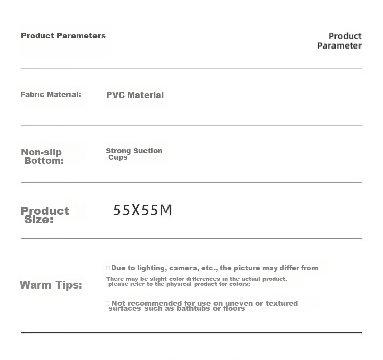 Yinshang Bathroom Round Non-Slip Mat Floor Mat Shower Room Suction Cup Foot Pad Children's Cartoon Anti-Slip Mat 55*55CM 6