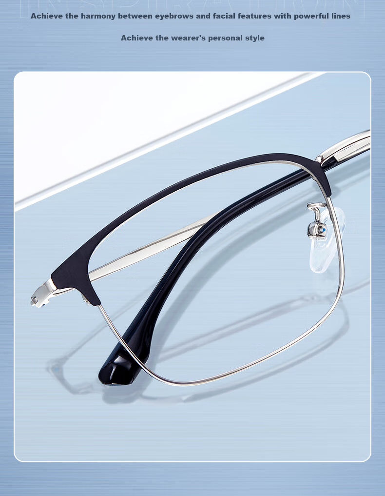 EYEPLAY Anti-Blue Light Radiation Myopia Eyebrow Frame Glasses, Lightweight Comfortable Computer Protective Eyewear, Prescription Available, Professional Glasses Fitting for Back to School 5