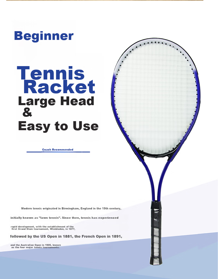 INVUI Tennis Racket for Beginners Training, Rebound Practice with String Tennis Ball, Grip Tape, Racket Case, Black 2