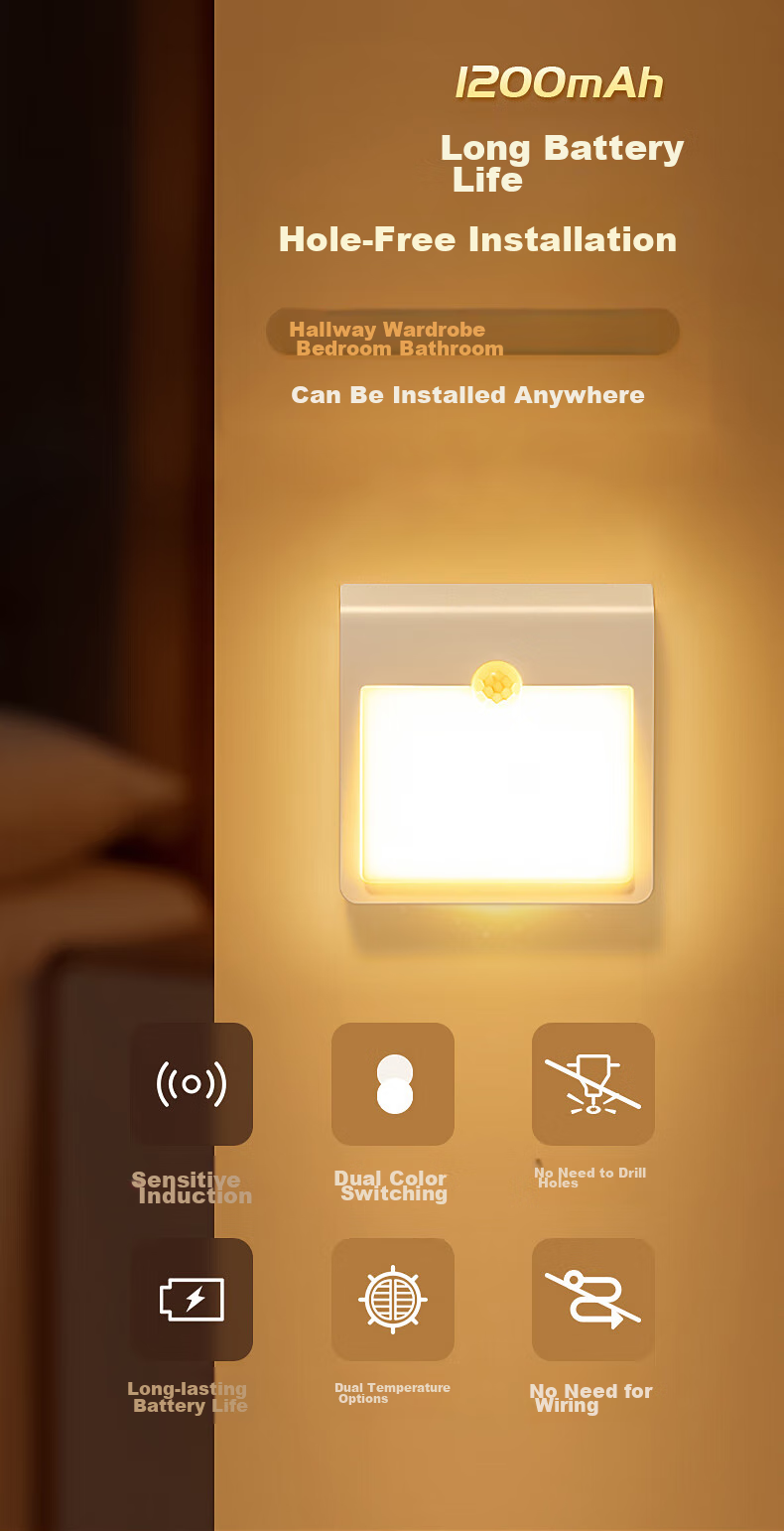 Kufire Motion Sensor Light, On/off with Human Presence, Rechargeable, Long Battery Life, for Hallway, Staircase, Entrance, Foyer 1