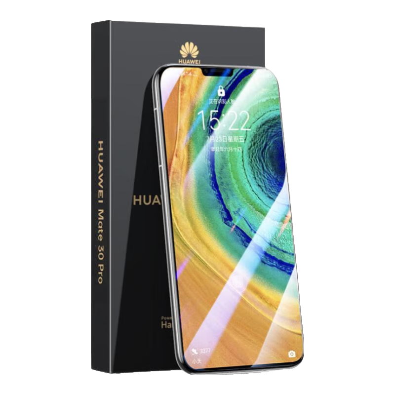 DIVI [Corning 2 Pieces] Tempered Glass Screen Protector for Huawei Mate30, Full Coverage Curved Glass Film for HUAWEI Mate30 Smartphone, HD Clear Anti-Drop Anti-Fingerprint Diamond Film