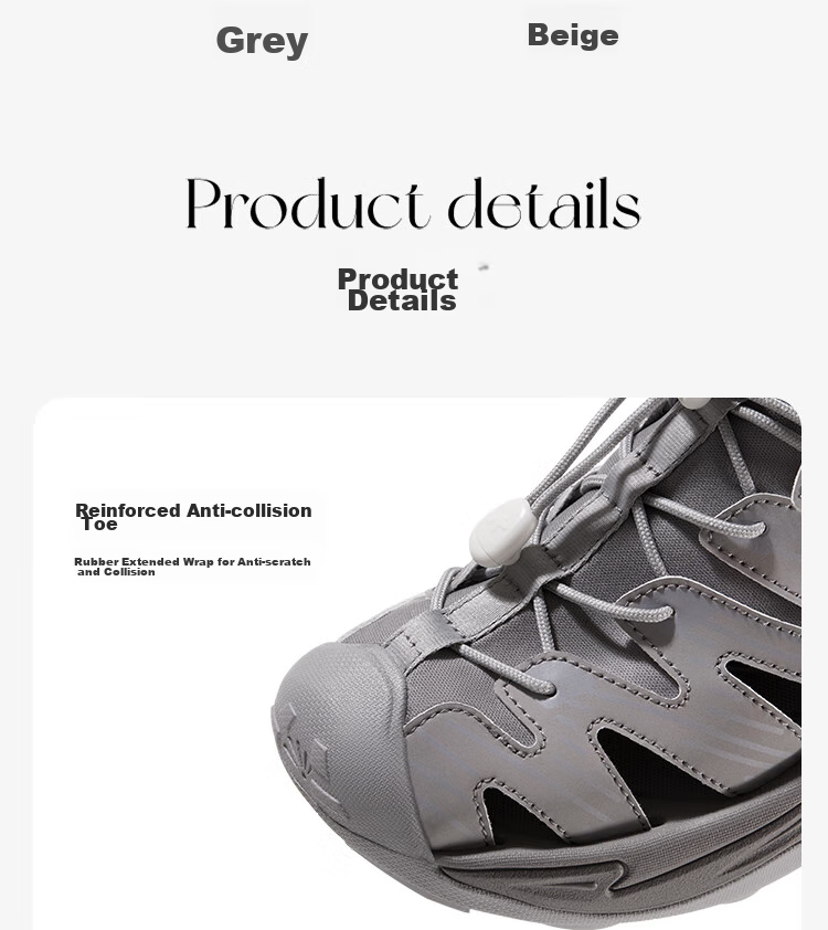 CAMEL Summer Outdoor Sandals for Men And Women, Thick-Soled Closed-Toe Beach Shoes, Water Wading And Stream Trekking Footwear 9