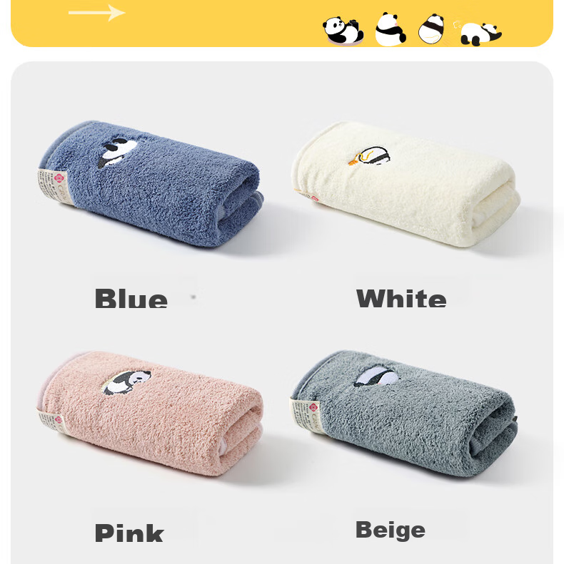 Grace Towels, Face Washing Class A Children's Towels, 4-Pack, Soft Absorbent Cartoon Children's Face Towels for Sports And Daily Use 22