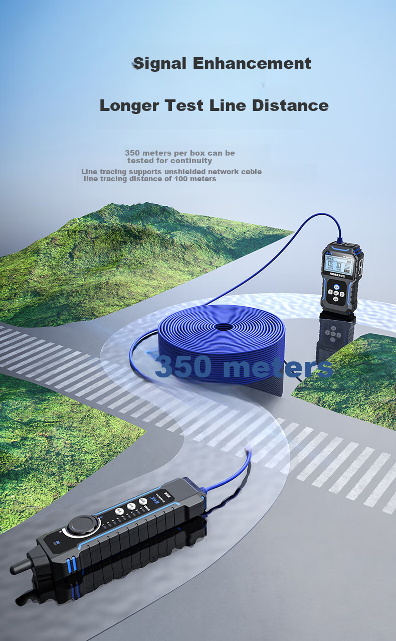 Jingmingshu NF-8209pro Cable Tester, Network Cable Finder, Multifunctional Network Length And Breakpoint Tester, POE Live Wire Tracer, Anti-Interference, Noise-Free 8