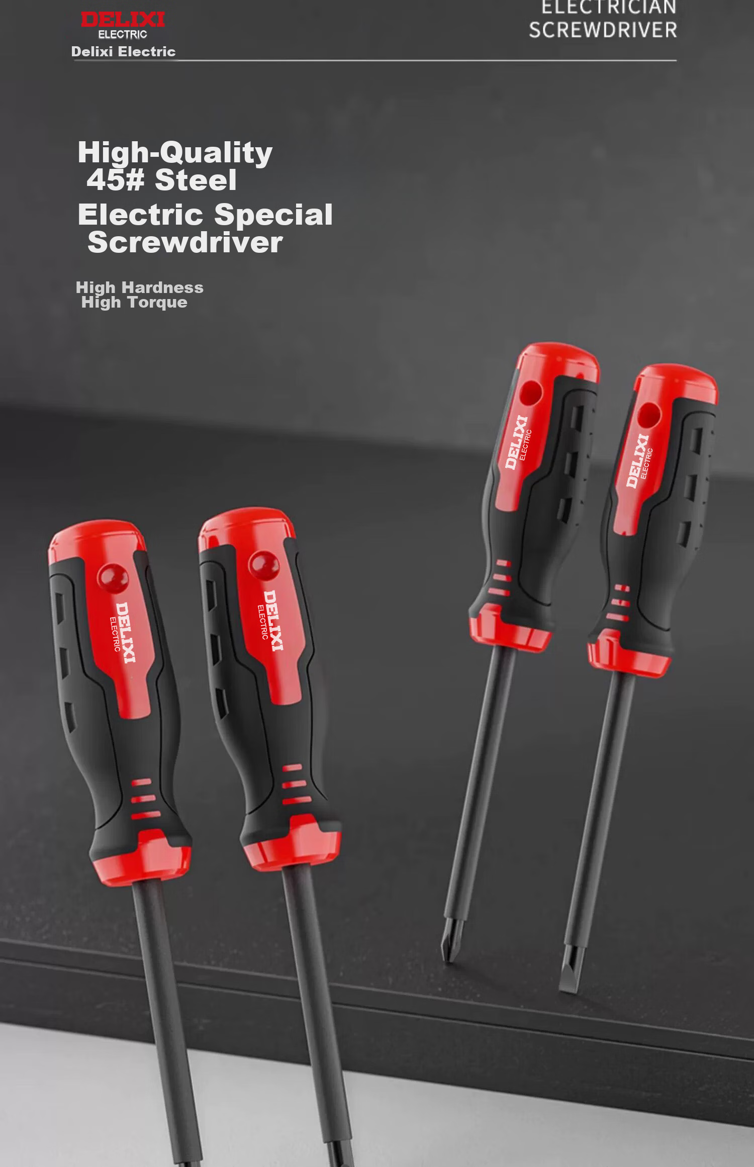 DELIXI Screwdriver Cross and Flathead Magnetic Phillips Electrician Tool 5