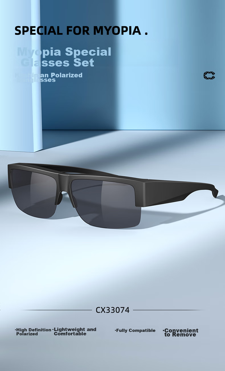 CAXMAN Sunglasses Clip-On for Nearsighted Glasses, Polarized Driving Sunglasses for Men And Women, Sunglasses Holder for Prescription Glasses 1