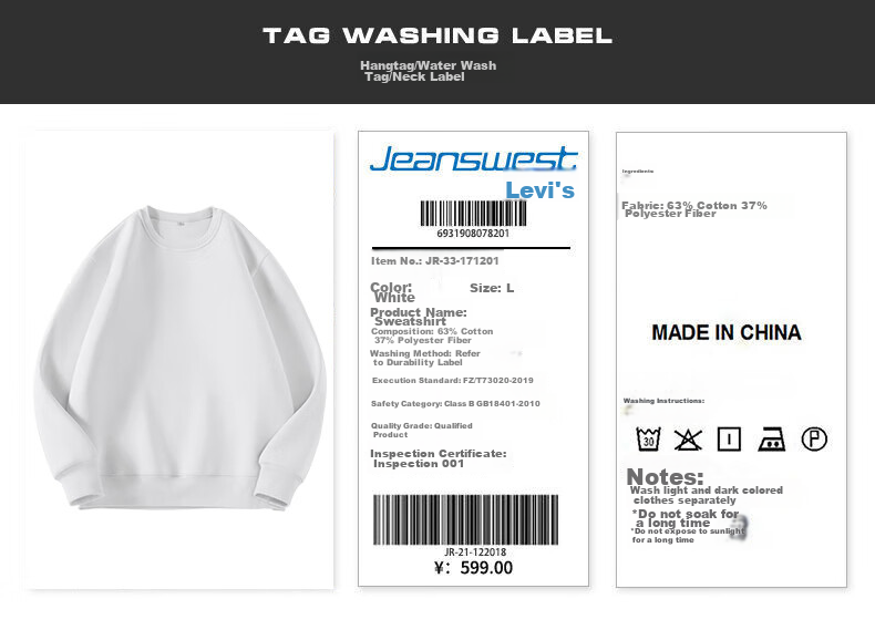 Jeanswest Youth Sweatshirt for Men, Spring And Autumn Cartoon Cat Design, Heavy Cotton Round Neck Top, Unisex Loose-Fit Oversized Jacket 31