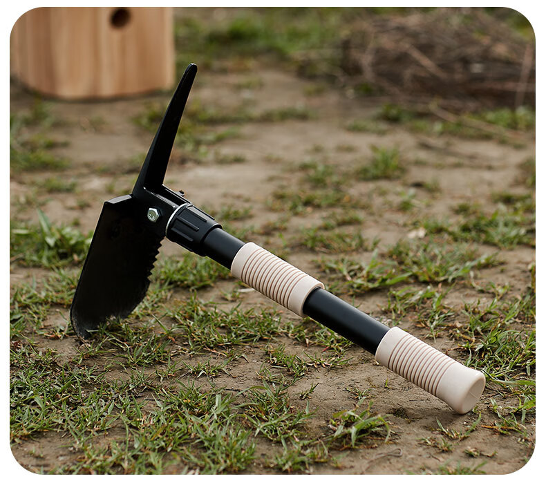 SHEFFIELD Swiss Military Folding Shovel Multi-Functional Small Iron Spade Hoe Outdoor Camping Fishing Shovel Car-Mounted 12