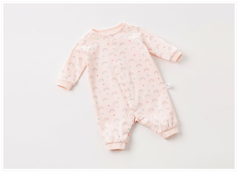 DAVE & BELLA Unisex Baby Romper Spring and Autumn Cotton Newborn Jumpsuit Infant Crawling Suit Baby Onesie 15