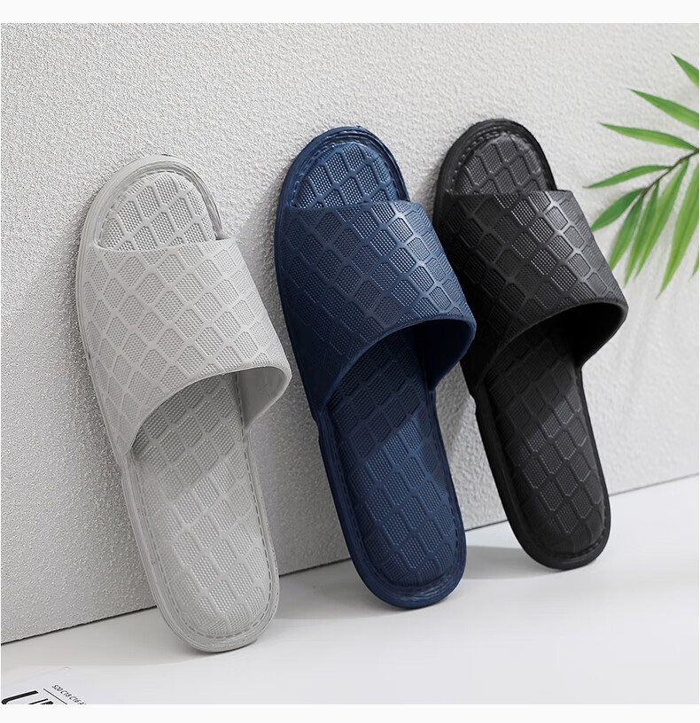 GUOLUOFEI Foldable Portable Ultra-Light Slippers for Travel And Business Trips, Hotel Summer Bathroom Slippers for Women And Men, Black Size 38-39 2