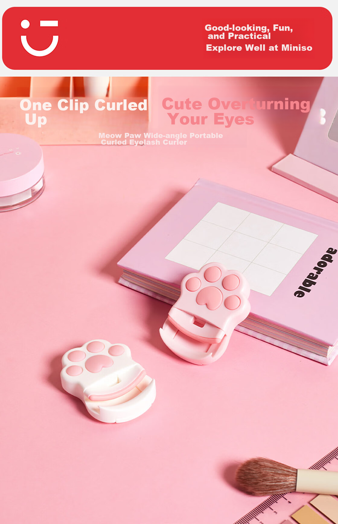 MINISO Heart-Shaped Curled Sunflower Eyelash Curler 1 Piece 1
